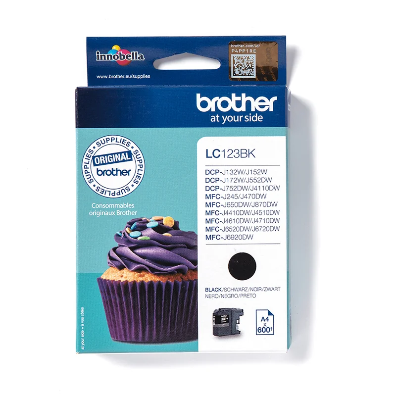 Tinteiro Brother LC-123 Preto de Alta Capacidade (600 Páginas) - Imagem 1