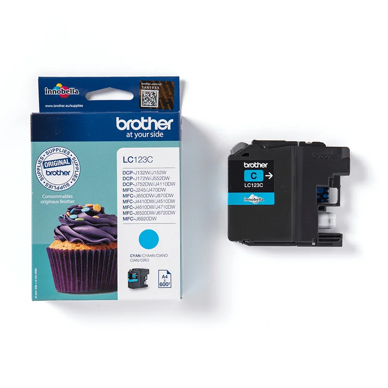 Tinteiro Brother LC-123 Ciano Capacidade Padrão 600 Páginas - Imagem 3