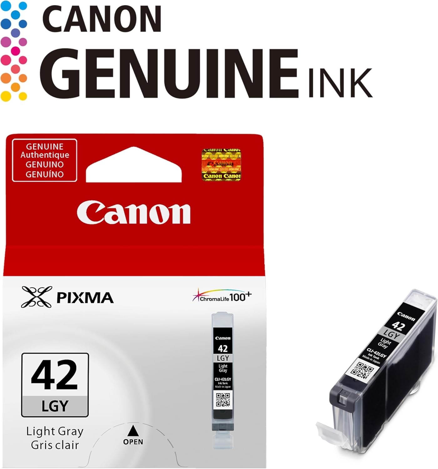Tanque de Tinta Canon CLI-42LGY Cinza Claro 13 ml - Imagem 2