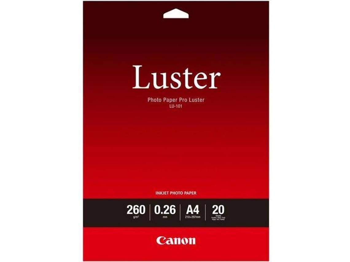 Papel Fotográfico Canon Pro Luster LU101 A4 20 Folhas - Imagem 1