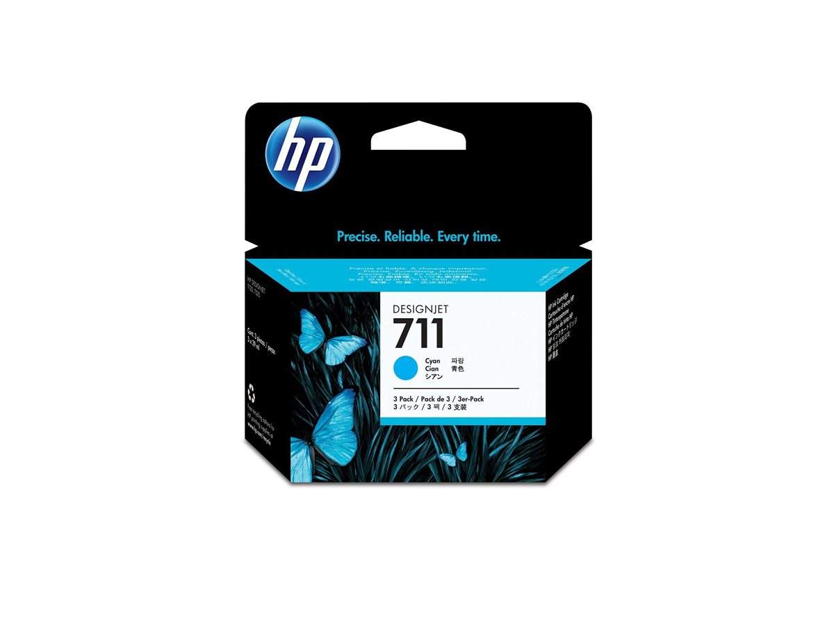 Tinteiro HP 711 DesignJet Pack 3 Azul Cyan - Imagem 3