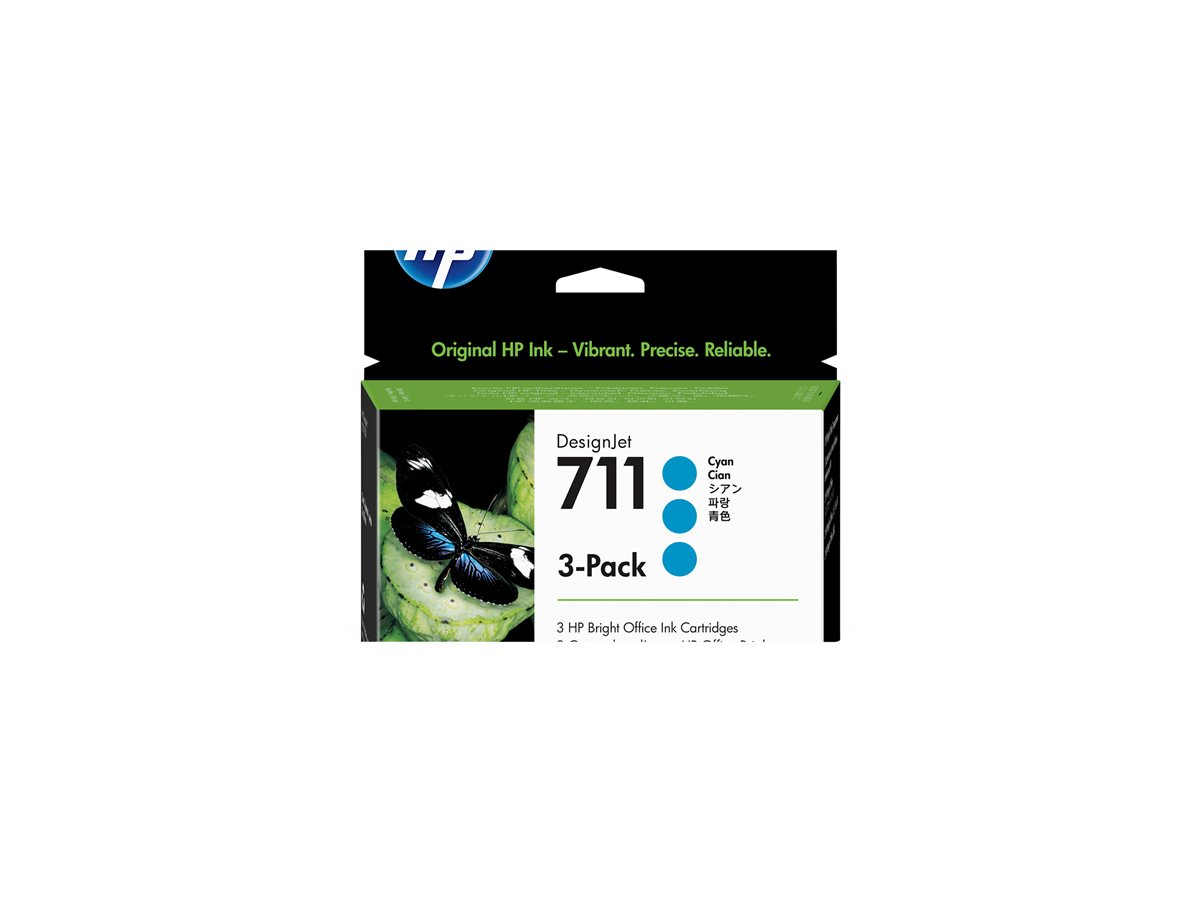 Tinteiro HP 711 DesignJet Pack 3 Azul Cyan - Imagem 4