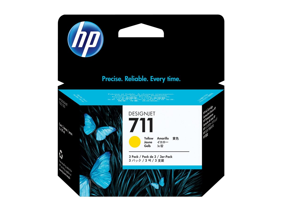 Tinteiro HP 711 Pack de 3 Amarelo Original - Imagem 5