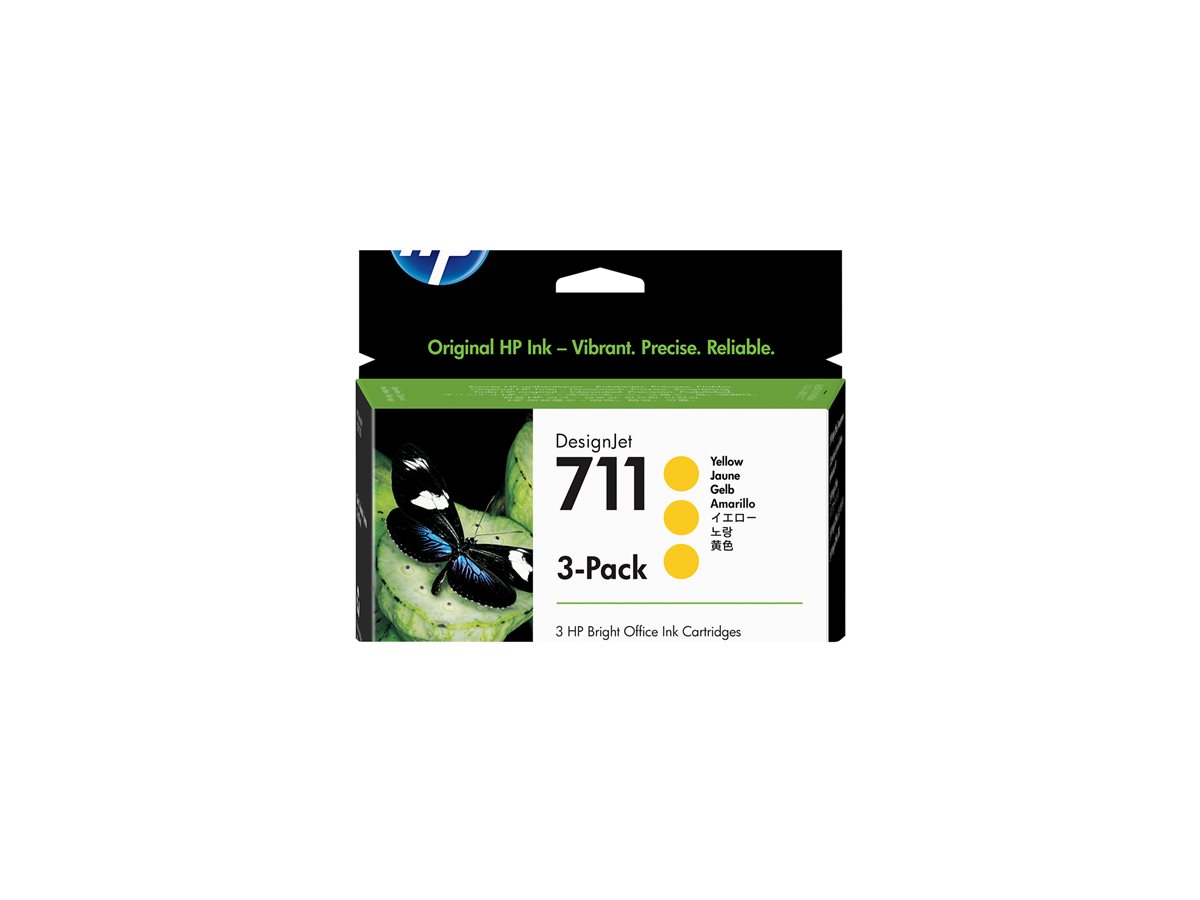 Tinteiro HP 711 Pack de 3 Amarelo Original - Imagem 4