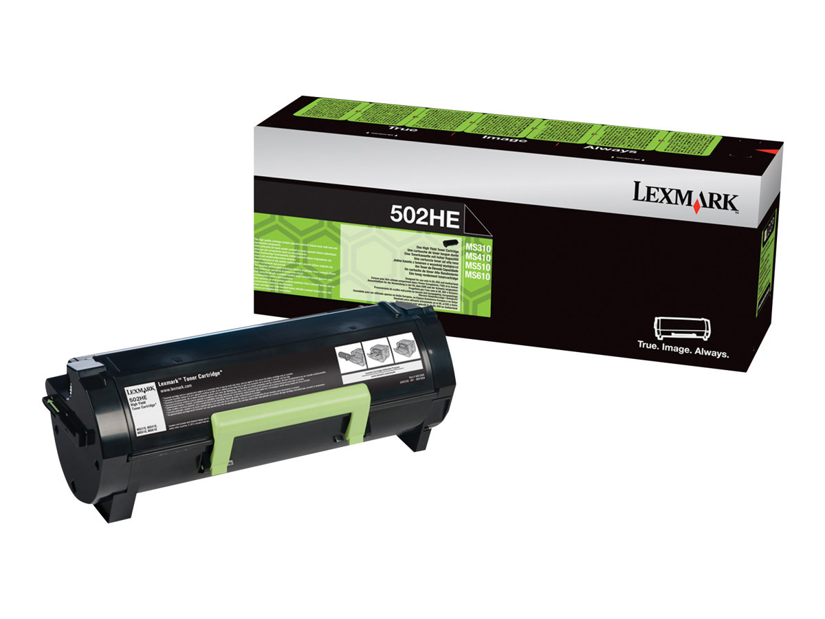 Cartucho de Toner Lexmark 502HE Preto Alto Rendimento Original