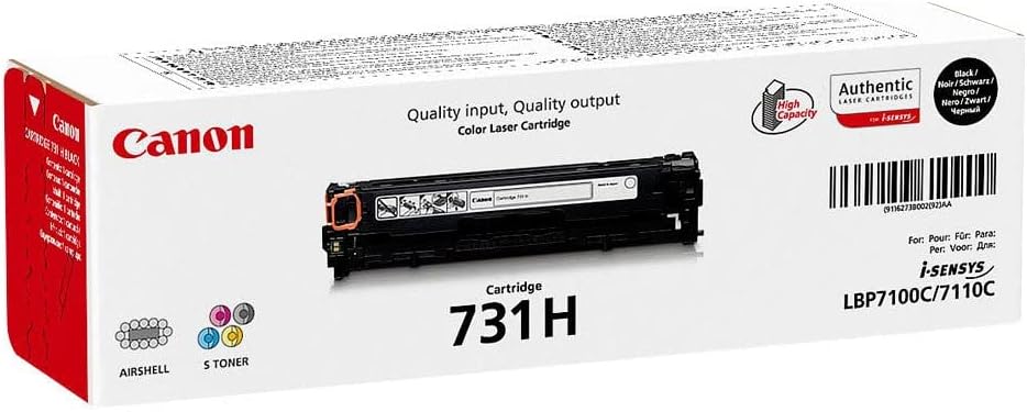 Cartucho de Toner Canon 731 Preto Alta Capacidade Original - Imagem 1