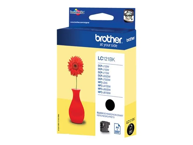 Tinteiro Brother LC121BK Preto 300 Páginas para DCP-J752DW MFC-J470DW J870DW - Imagem 1
