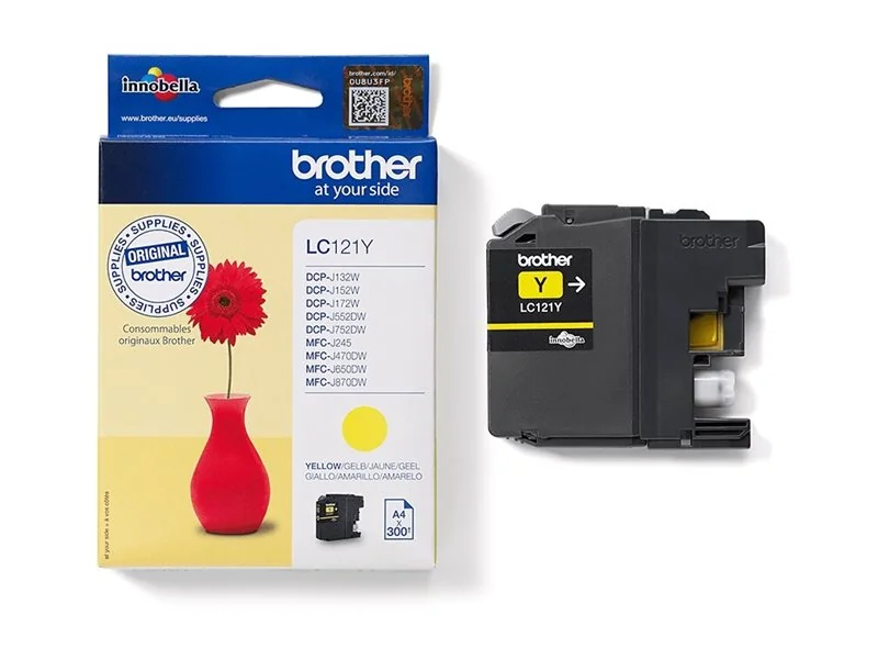 Tinteiro Brother LC121Y Amarelo 300 Páginas para DCP-J132 J152 J552 J752 MFC-J470 J650 J870 - Imagem 5