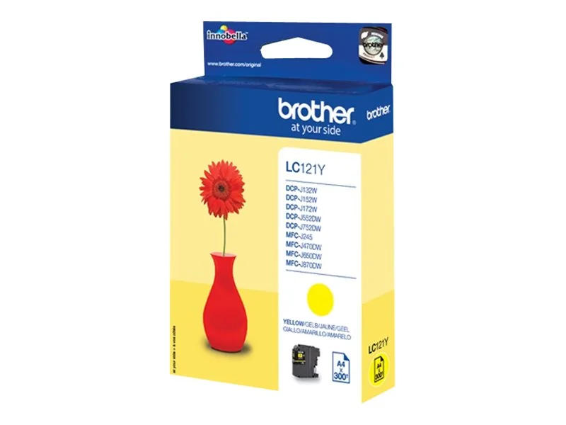 Tinteiro Brother LC121Y Amarelo 300 Páginas para DCP-J132 J152 J552 J752 MFC-J470 J650 J870 - Imagem 2