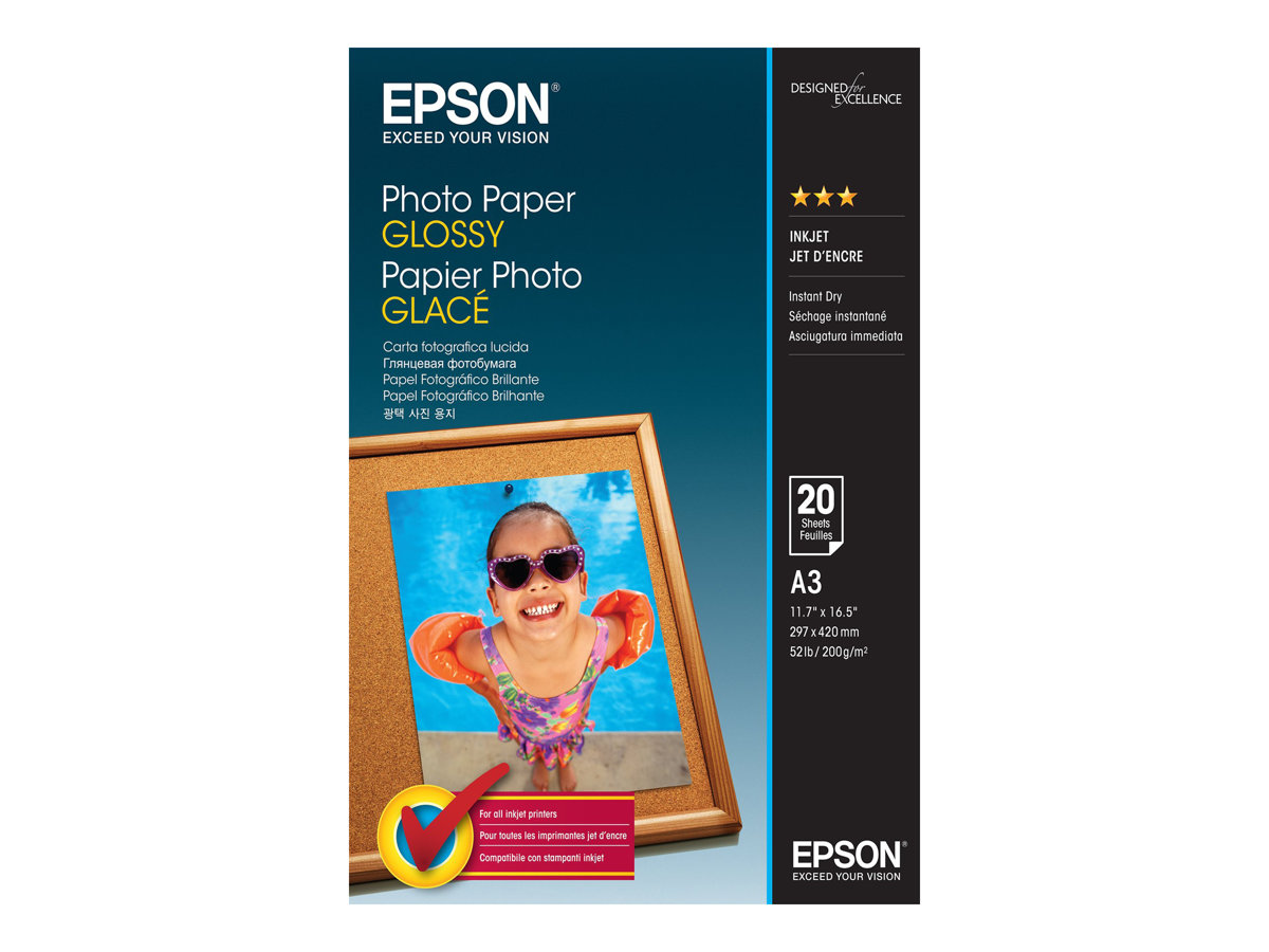 Papel Fotográfico Epson A3 Brilhante 20 Folhas - Imagem 1