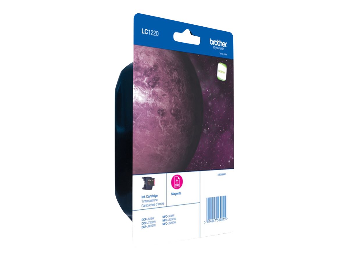 Brother LC1220MBP - Magenta - original - blister - tinteiro - para Brother DCP-J525, DCP-J725, DCP-J925, MFC-J430, MFC-J625, MFC-J825; MyMio MFC-J825 - Imagem 1