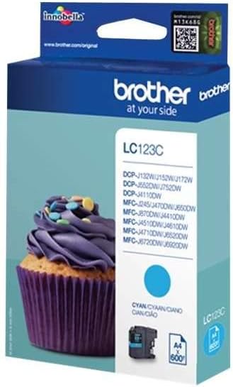 Tinteiro Brother LC123C Cian Alto Rendimento Original