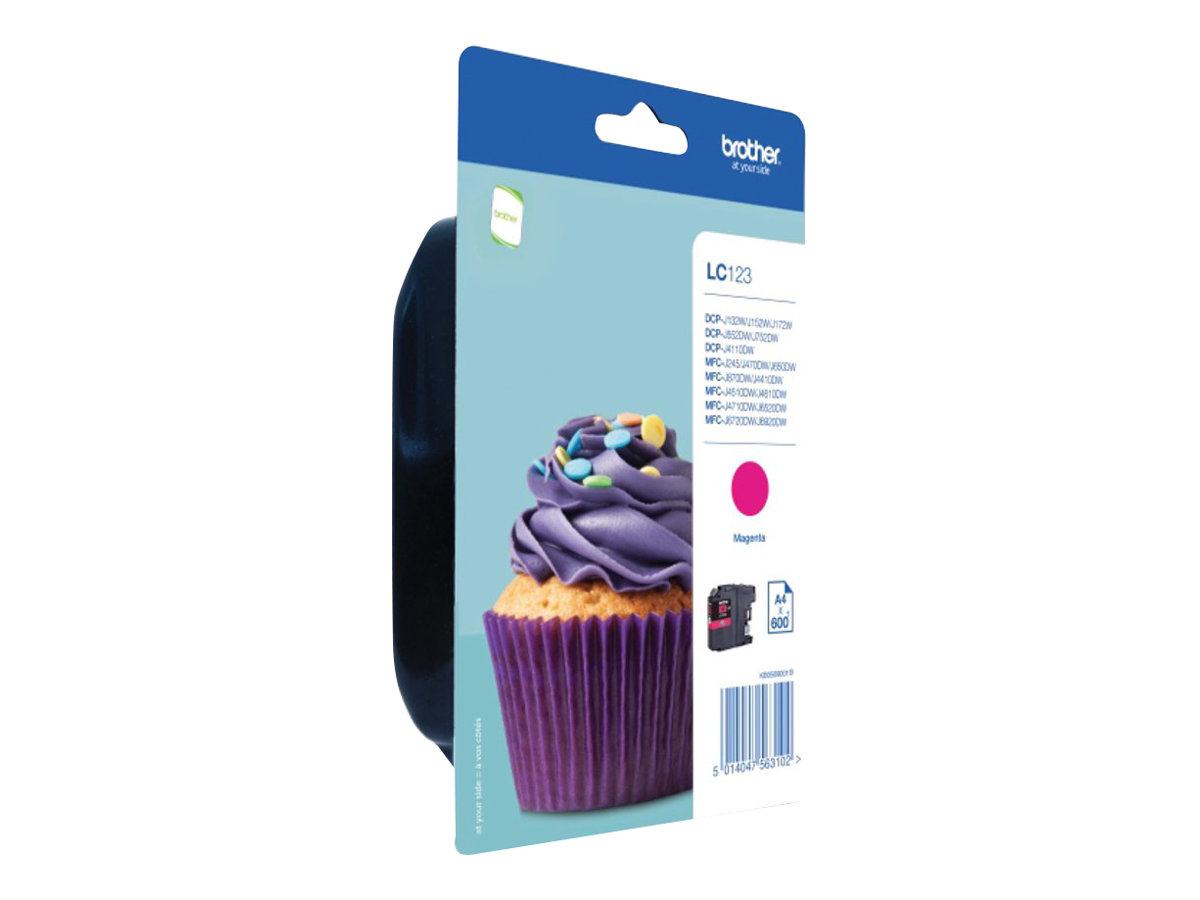 Tinteiro Brother LC123M Magenta Alto Rendimento Original