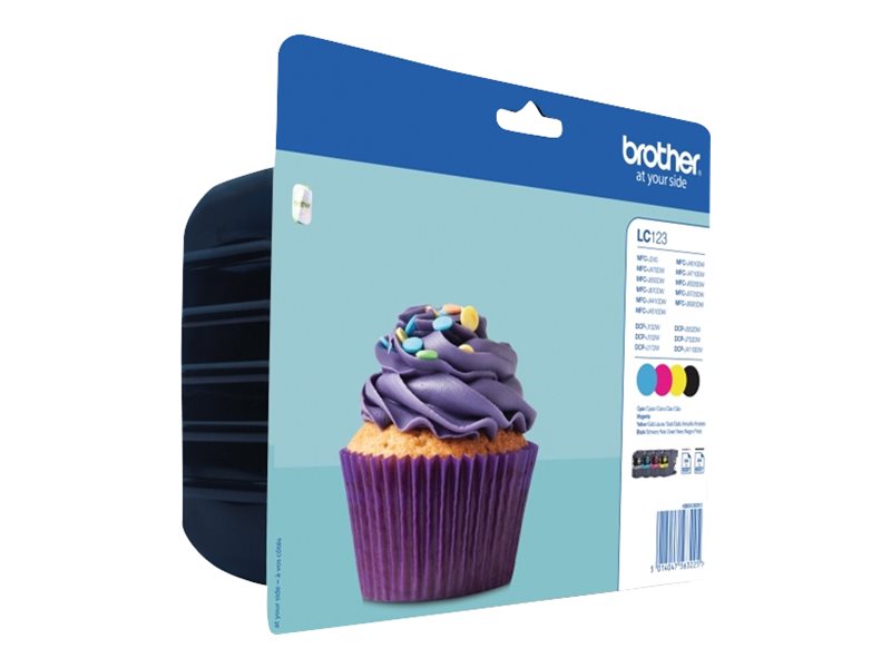 Tinteiro Brother LC123 Pack 4 Cores Original - Imagem 3