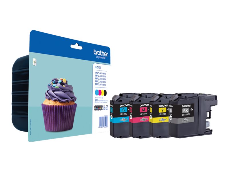 Tinteiro Brother LC123 Pack 4 Cores Original - Imagem 2
