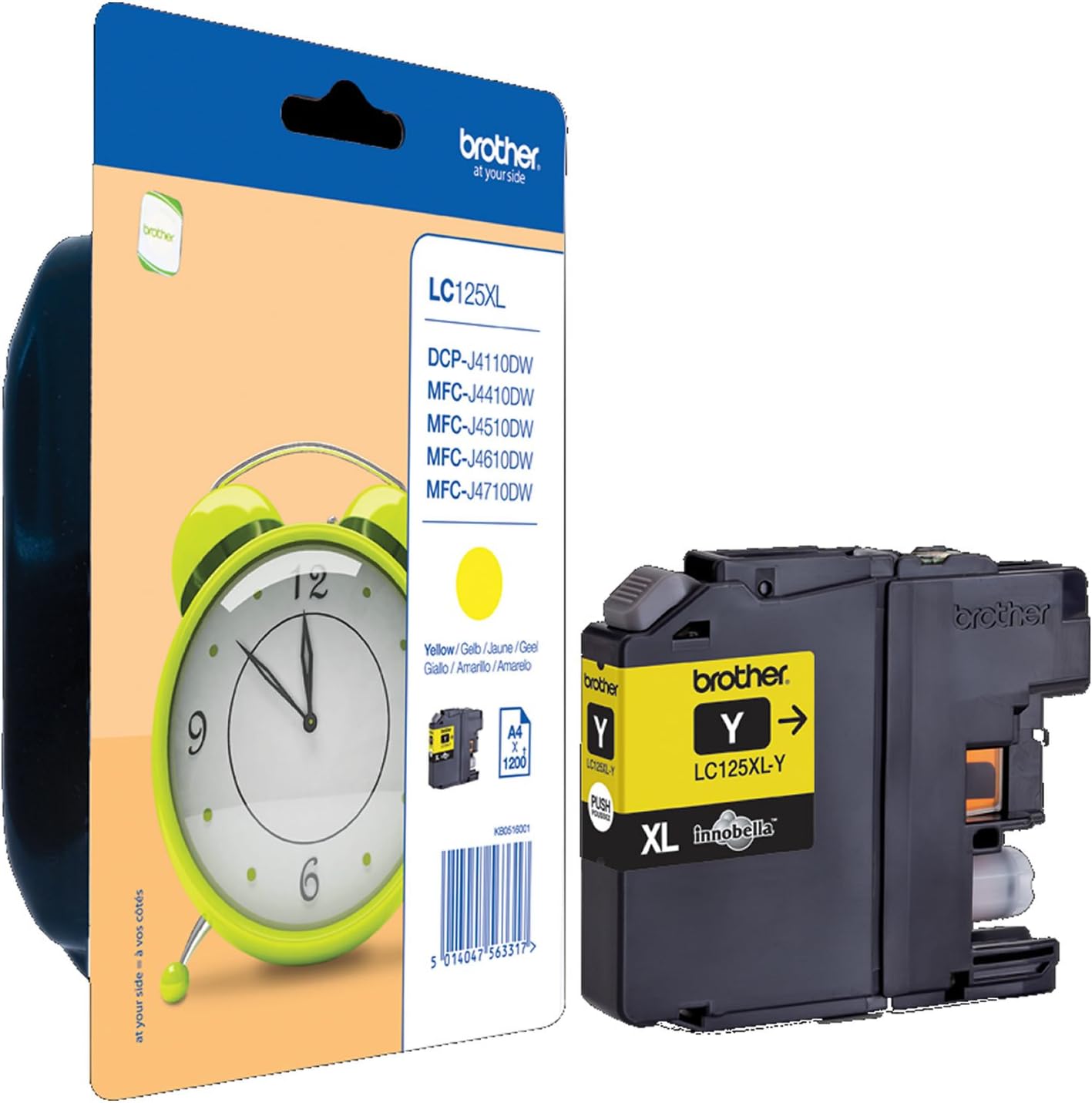 Tinteiro Brother LC125XLY Amarelo Super Capacidade Original - Imagem 2