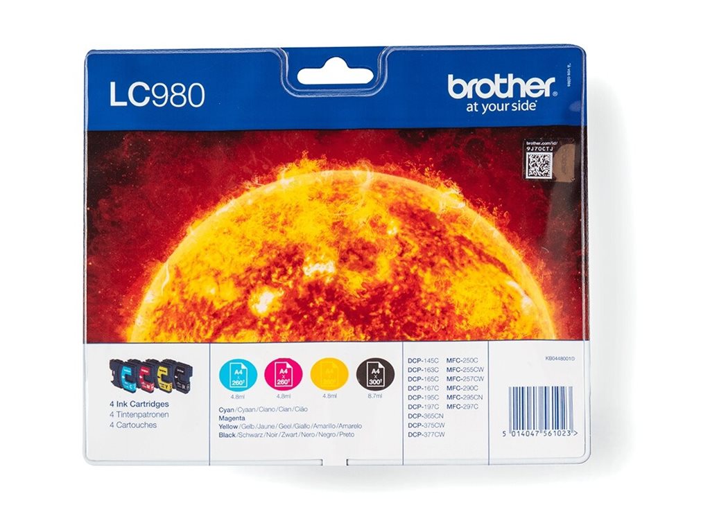 Tinteiro Brother LC980VALBP Pack 4 Cores Original - Imagem 2