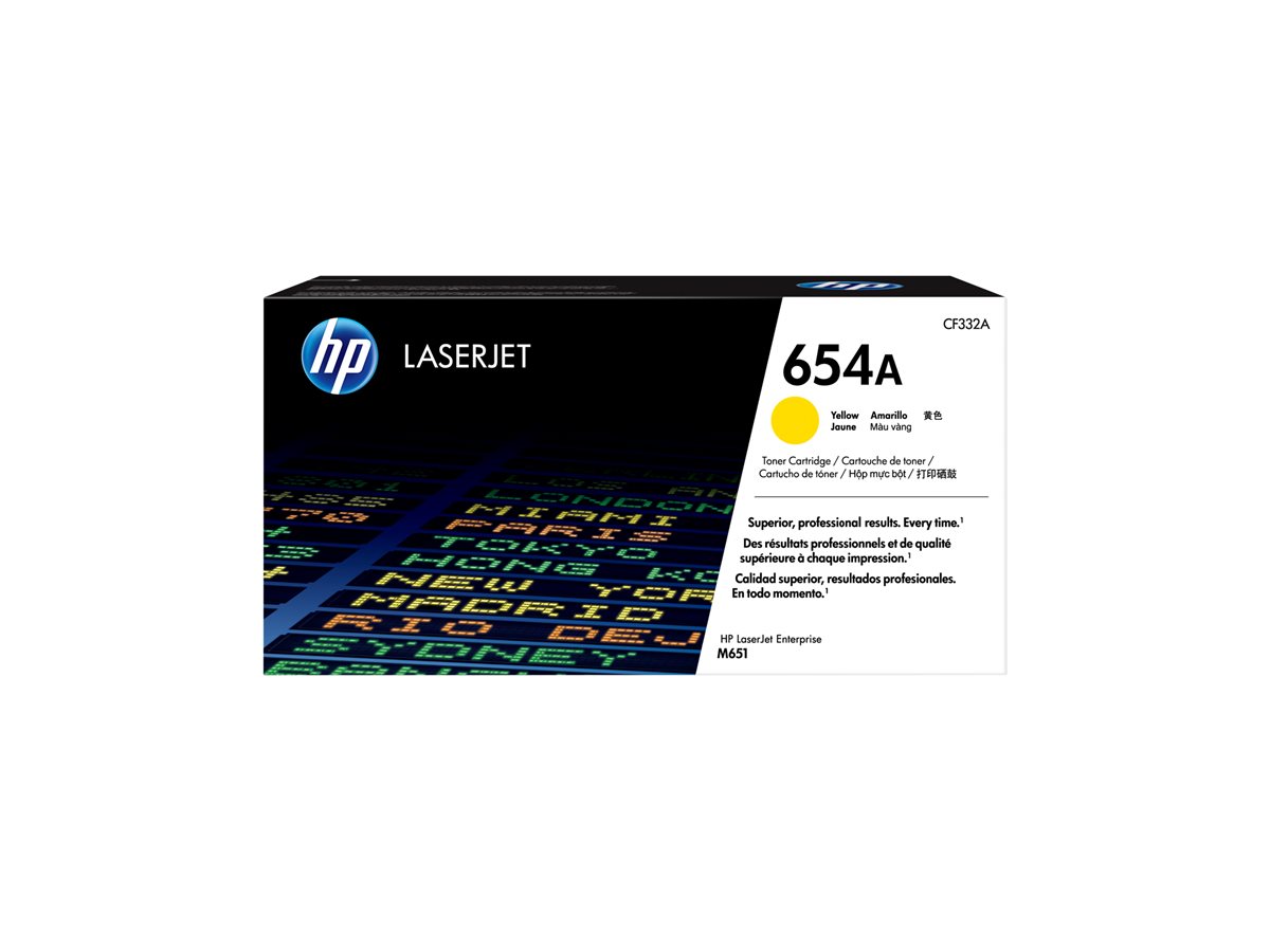 Cartucho Toner HP 654A Amarelo Original - Imagem 3