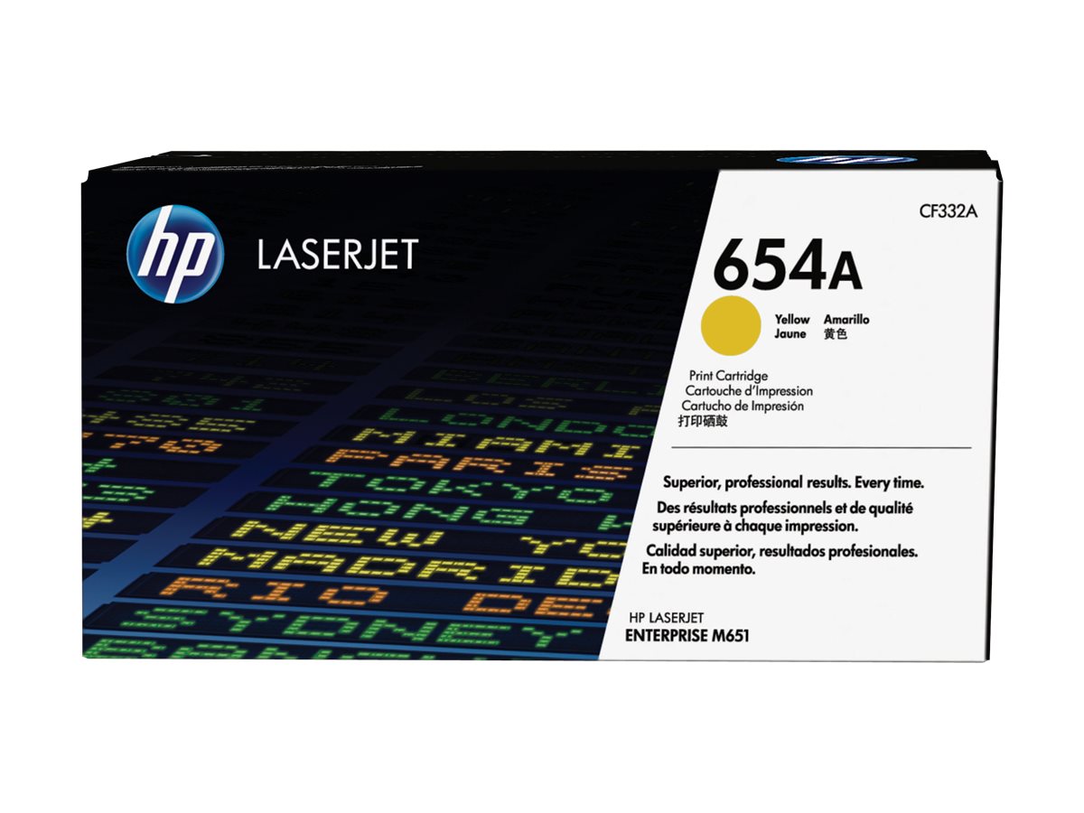 Cartucho Toner HP 654A Amarelo Original - Imagem 2