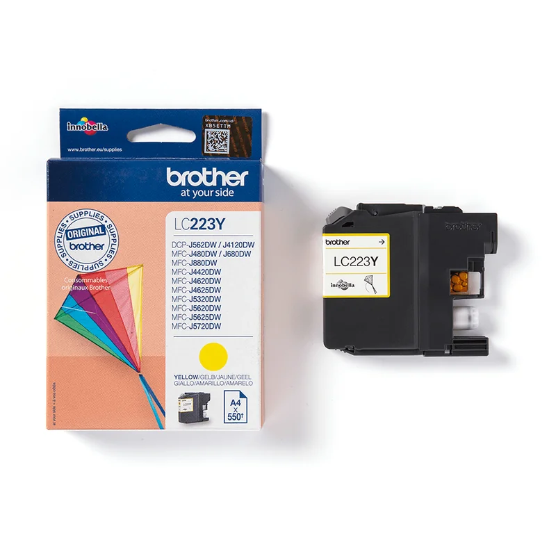 Tinteiro Brother LC223Y Amarelo Capacidade 550 Páginas para DCP-J562/J4120 e MFC-J480/J880/J5320 - Imagem 2