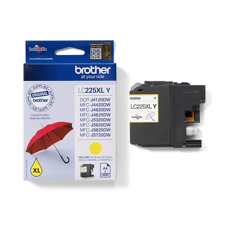 Tinteiro Brother LC-225XL Amarelo Alta Capacidade 1200 Páginas - Imagem 2