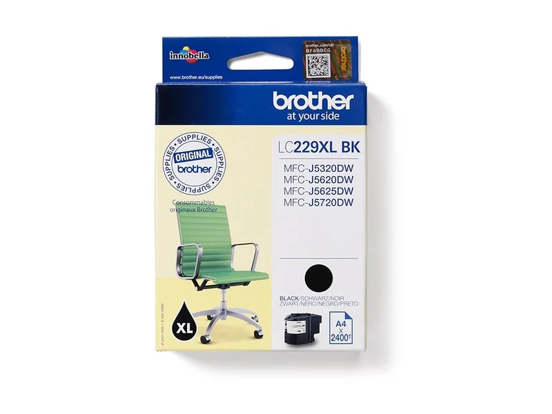 Tinteiro Brother LC-229XL Preto de Alta Capacidade 2400 Páginas - Imagem 2