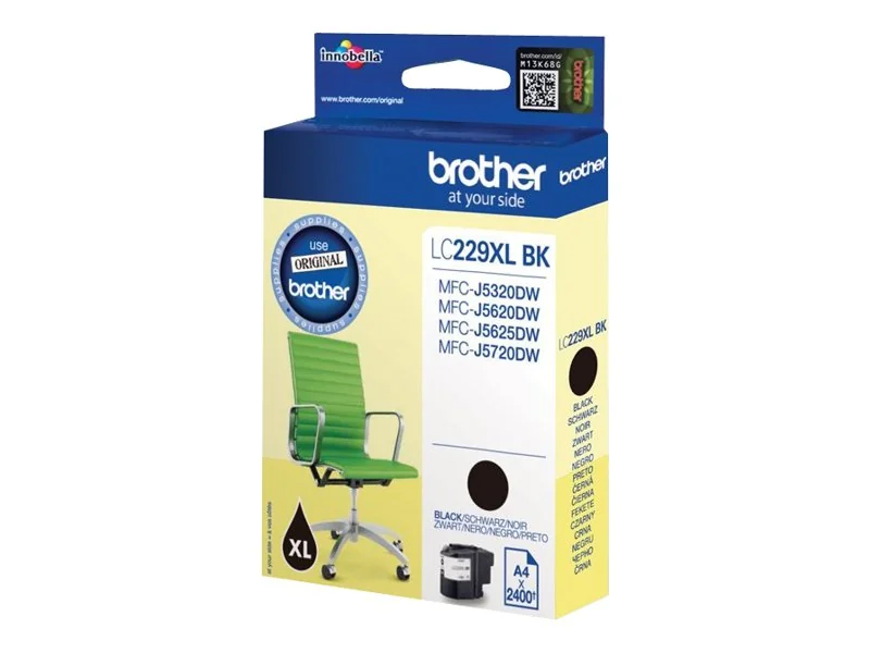 Tinteiro Brother LC-229XL Preto de Alta Capacidade 2400 Páginas - Imagem 1