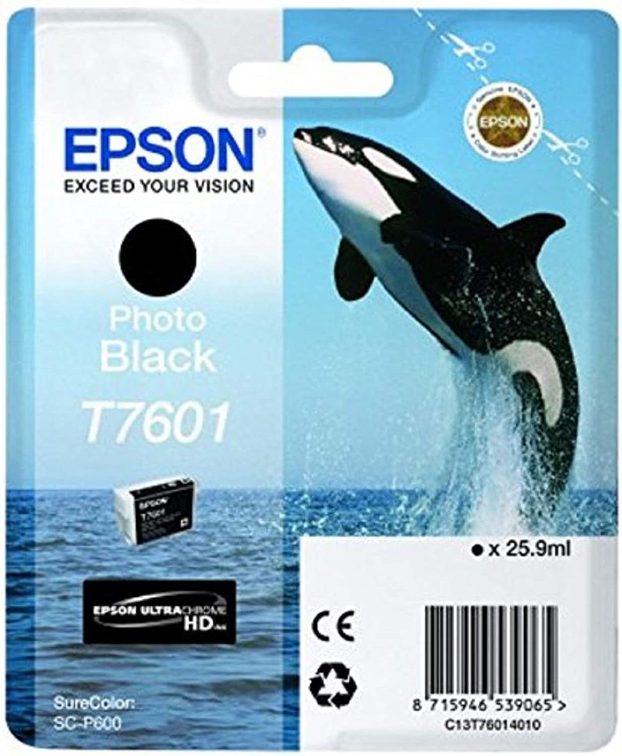 Tinteiro Epson T7601 Preto Foto 26 ml - Imagem 1