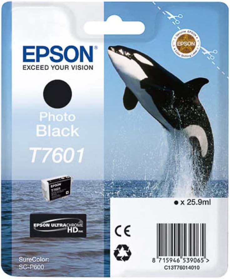 Tinteiro Epson T7601 Preto Foto 26 ml - Imagem 3
