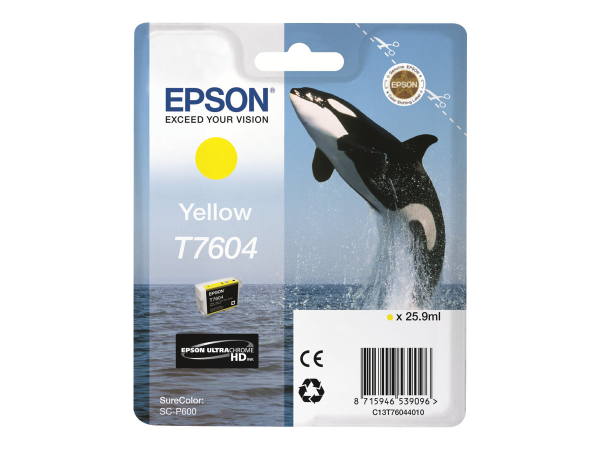 Tinteiro Epson T7604 Amarelo 26 ml Original - Imagem 2
