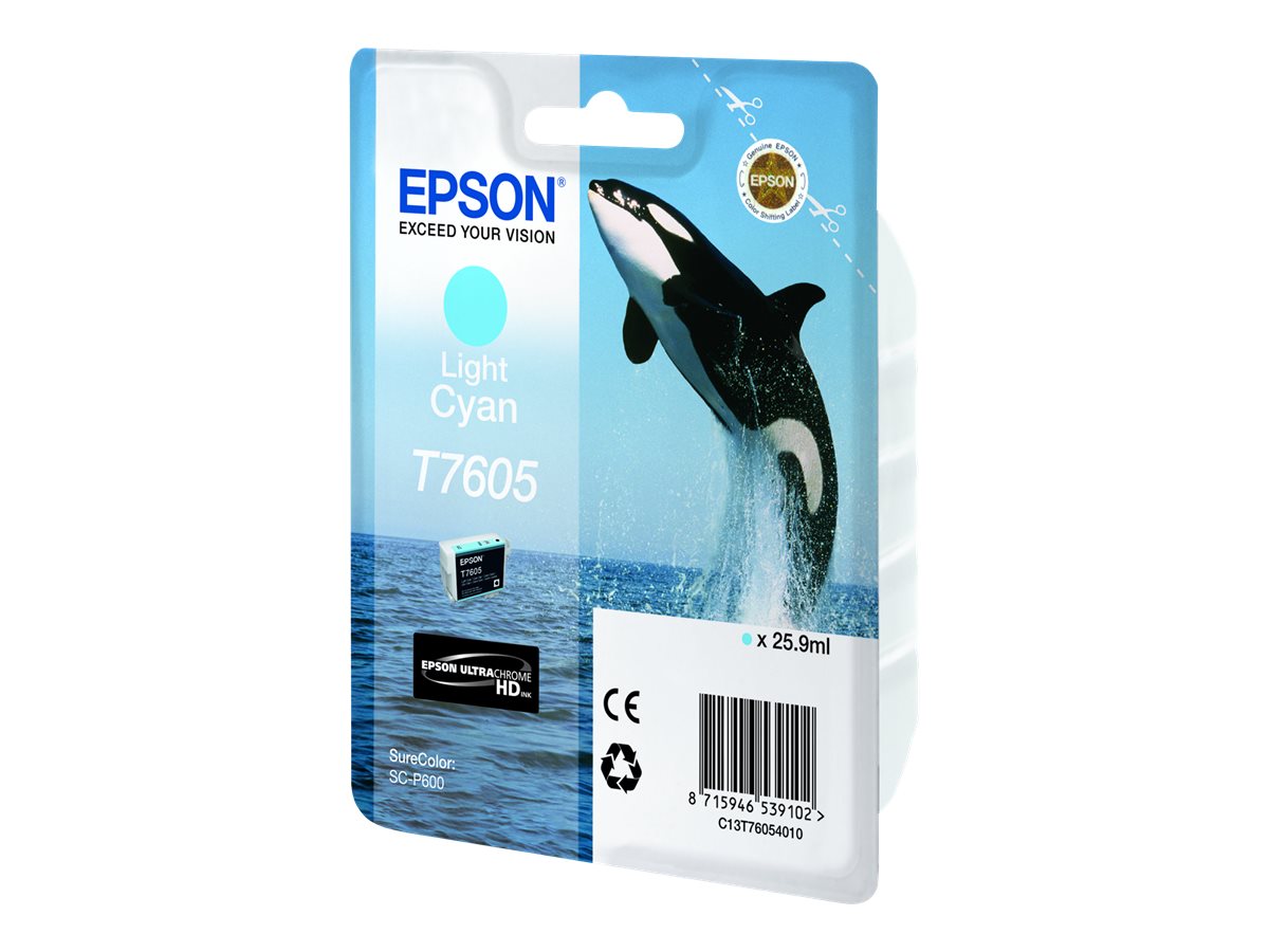 Tinteiro Epson T7605 26 ml Ciano Claro Original - Imagem 3