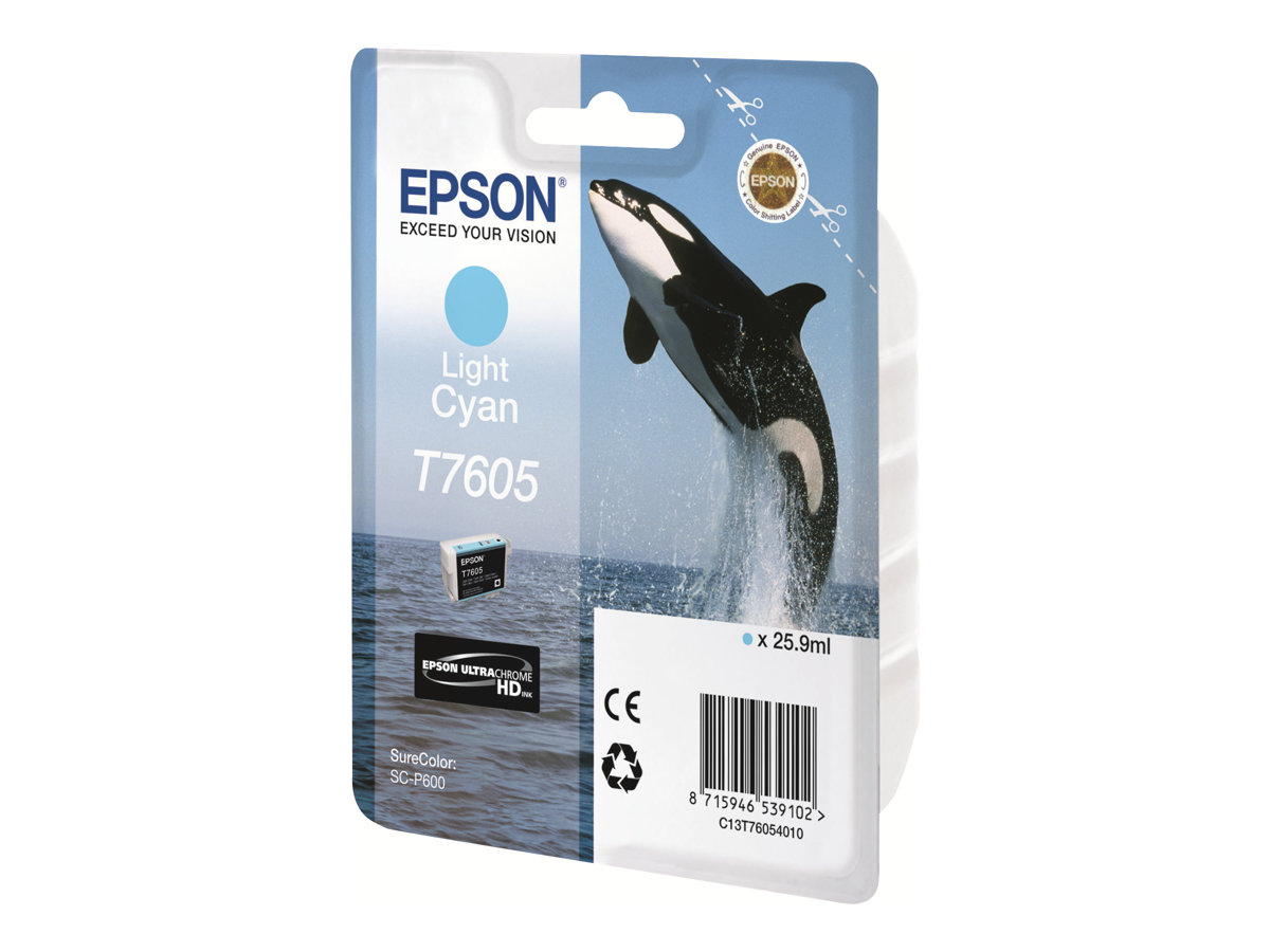 Tinteiro Epson T7605 26 ml Ciano Claro Original