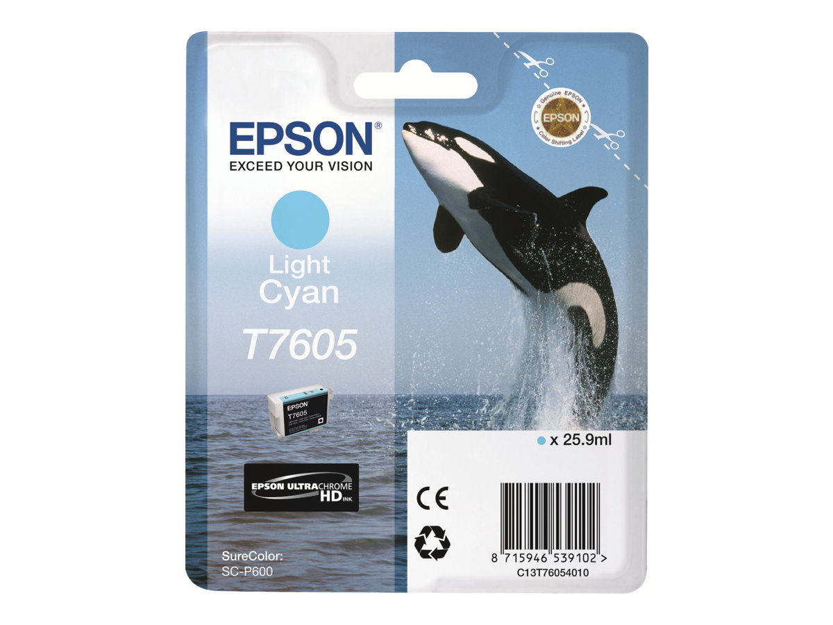 Tinteiro Epson T7605 26 ml Ciano Claro Original - Imagem 2