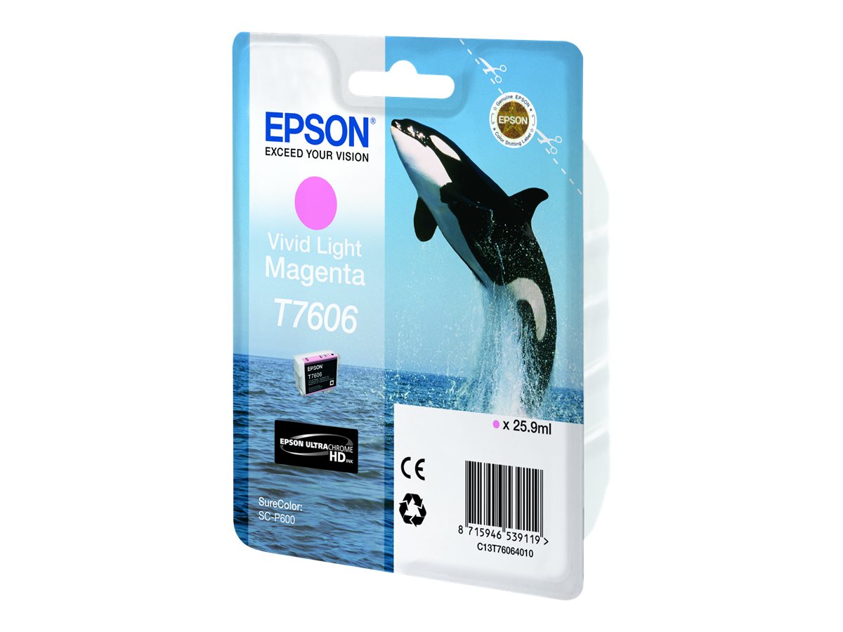 Tinteiro Epson T7606 26 ml Magenta Claro Vivo Original - Imagem 3