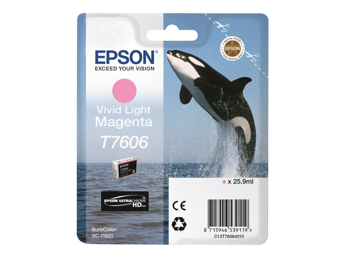 Tinteiro Epson T7606 26 ml Magenta Claro Vivo Original - Imagem 2