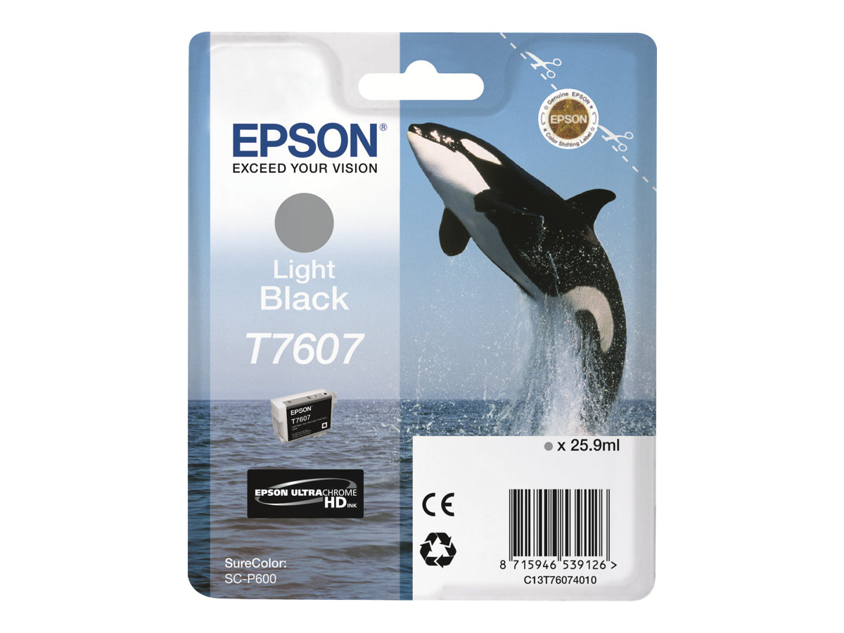 Tinteiro Epson T7607 Preto Claro 26 ml Original - Imagem 1