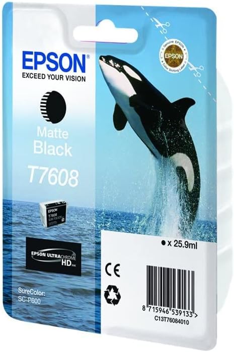 Tinteiro Epson T7608 26 ml Preto Opaco - Imagem 3
