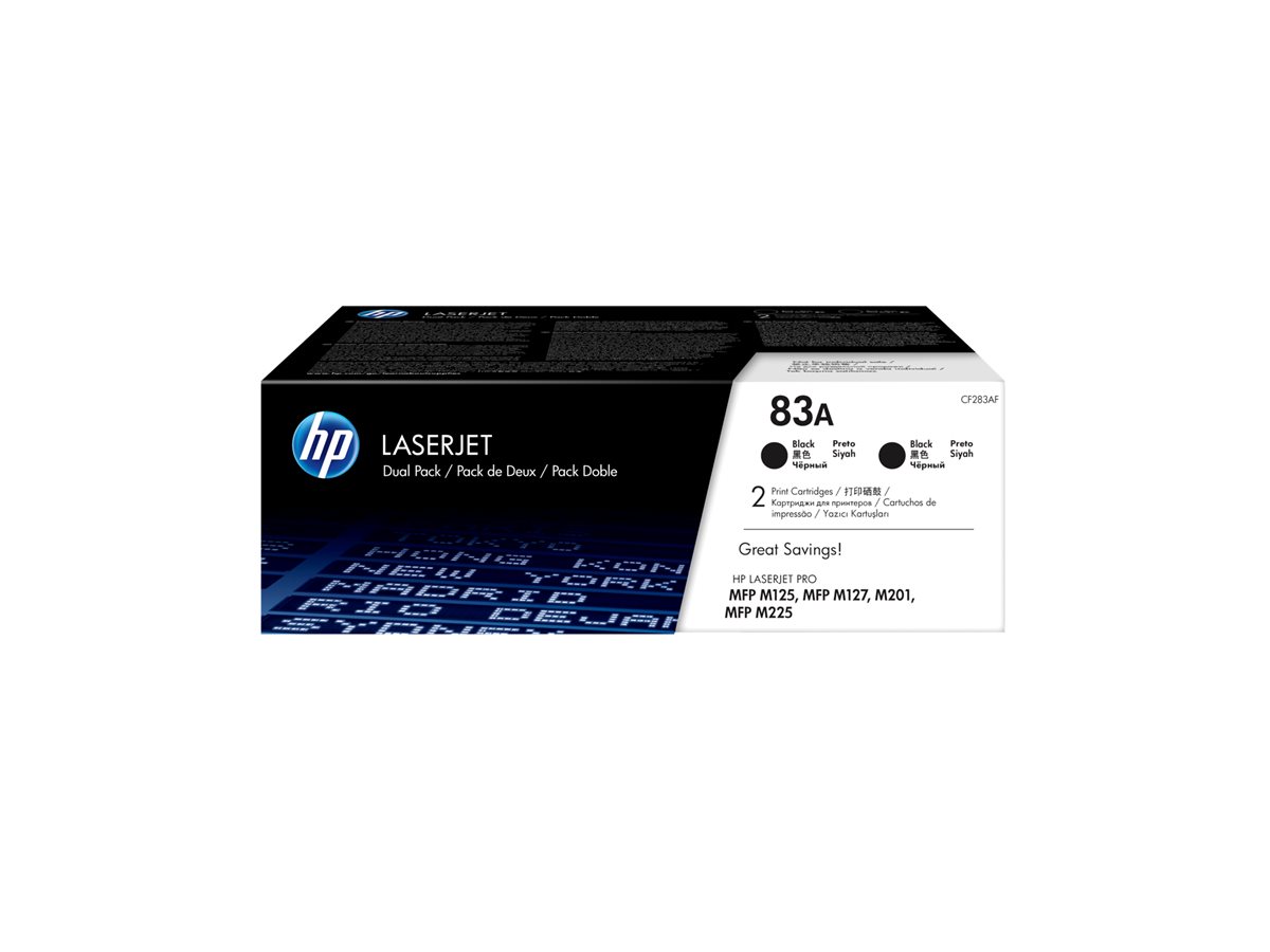 Cartucho de Toner HP 83A Pack 2 Preto - Imagem 2