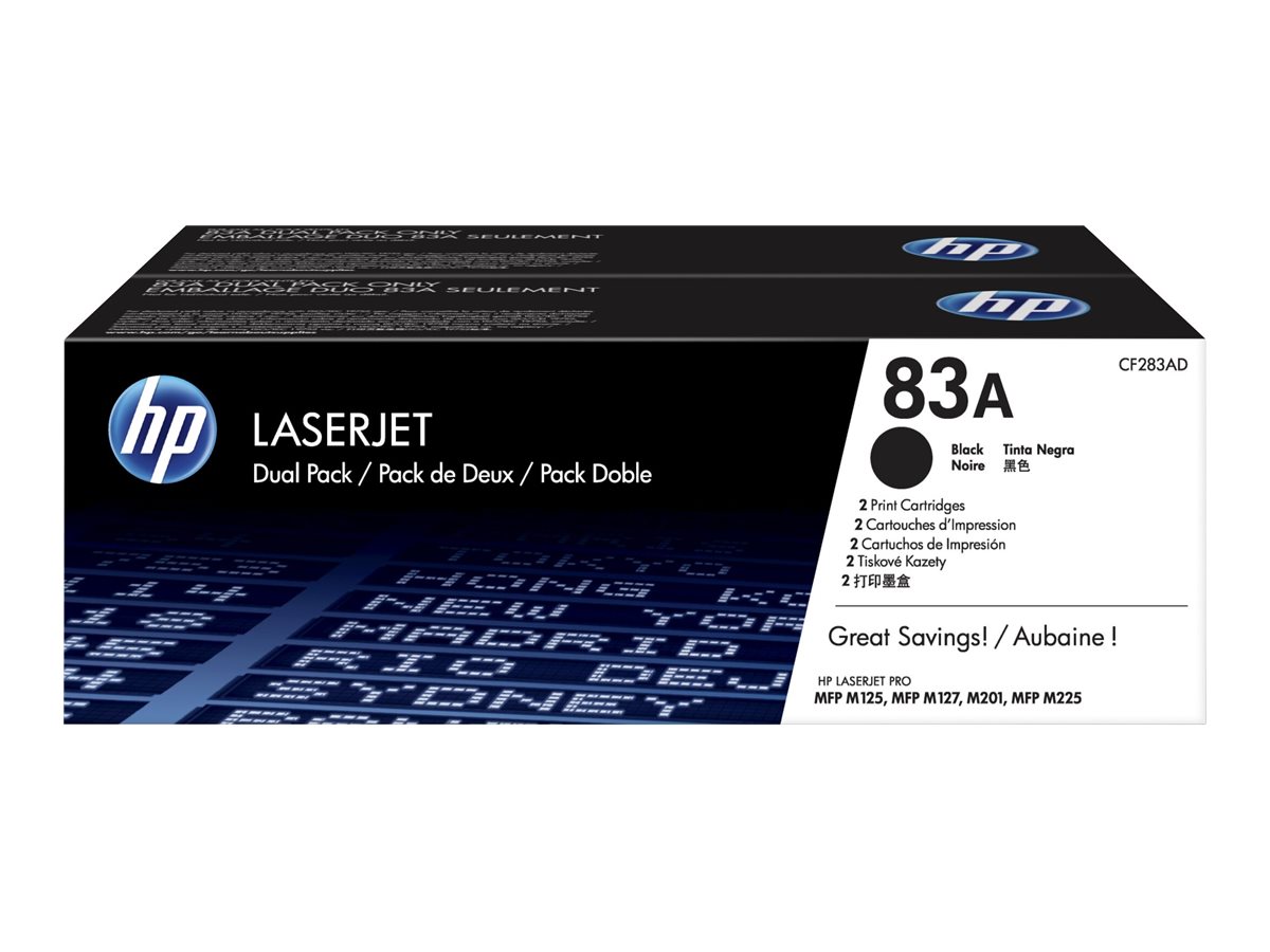 Cartucho de Toner HP 83A Pack 2 Preto - Imagem 3