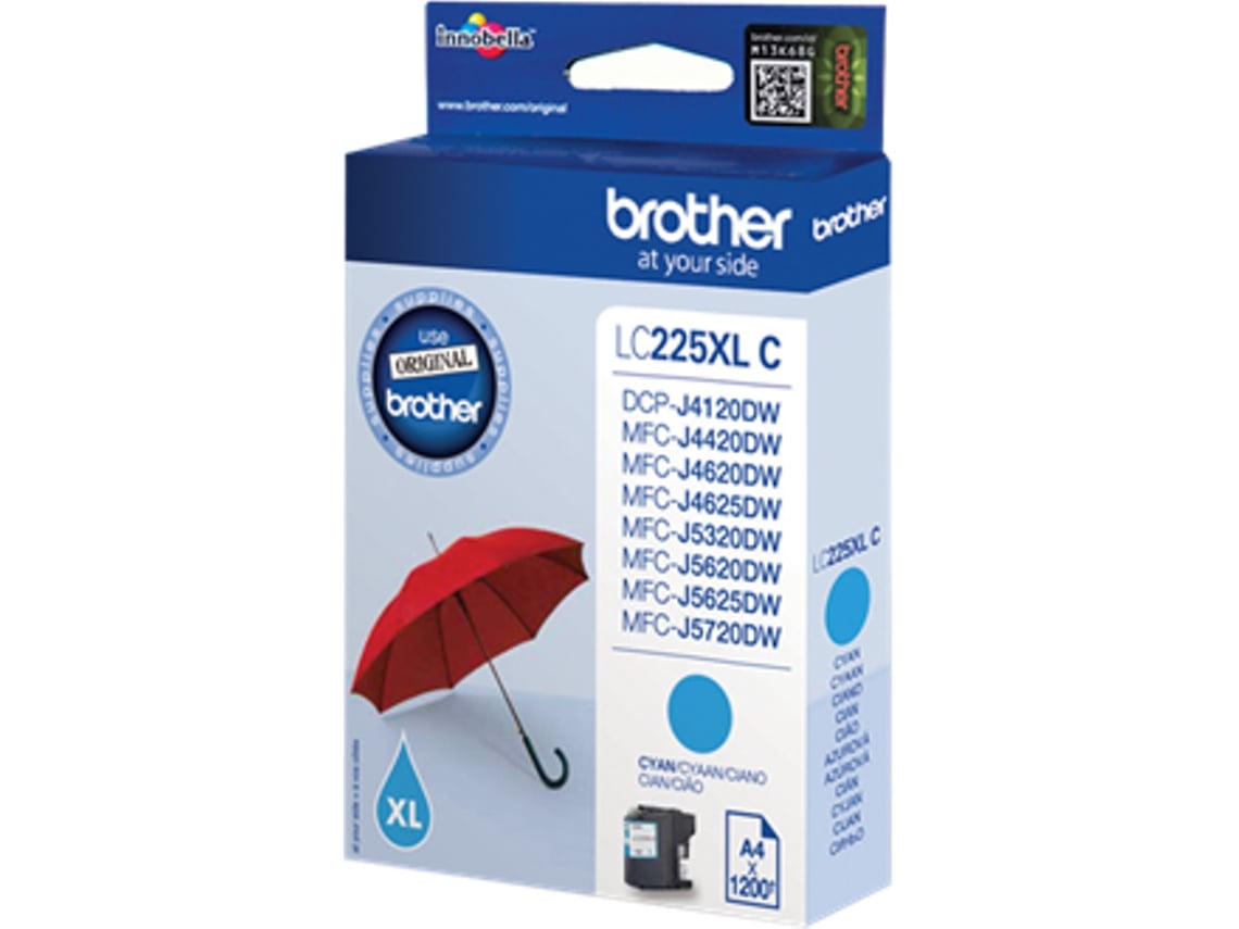 Tinteiro Brother LC225XLCBP Azul Cyan Alto Rendimento