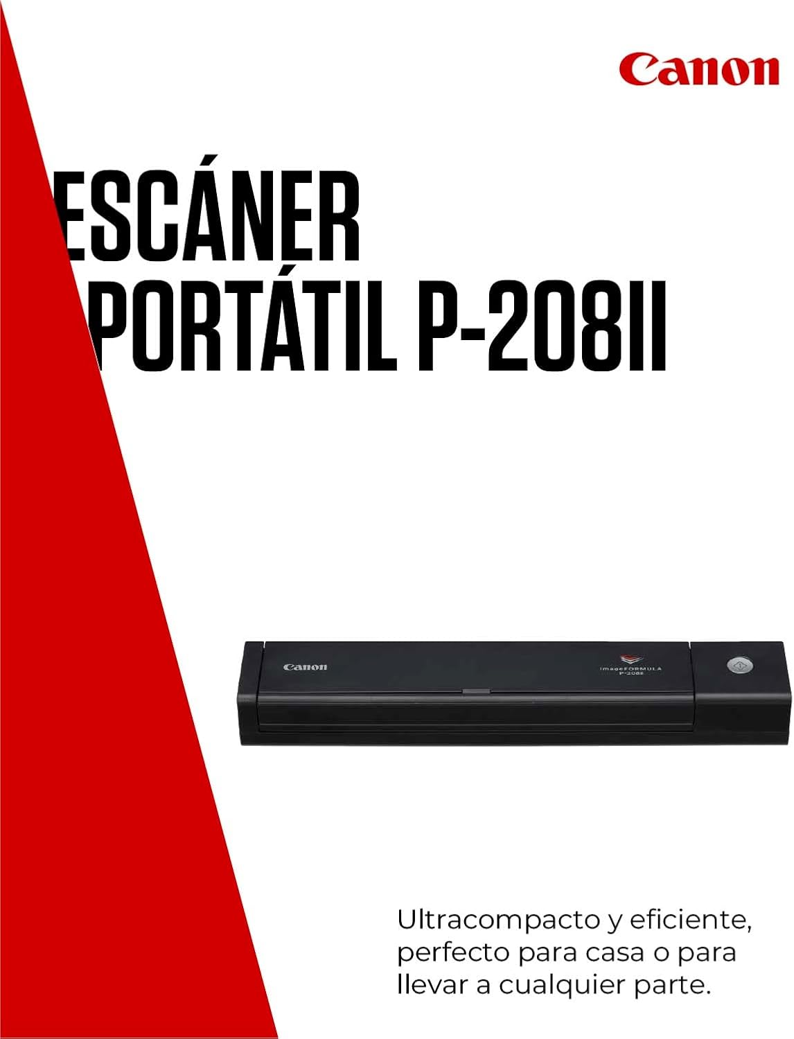 Scanner Portátil Canon imageFORMULA P208II Duplex ADF - Imagem 2