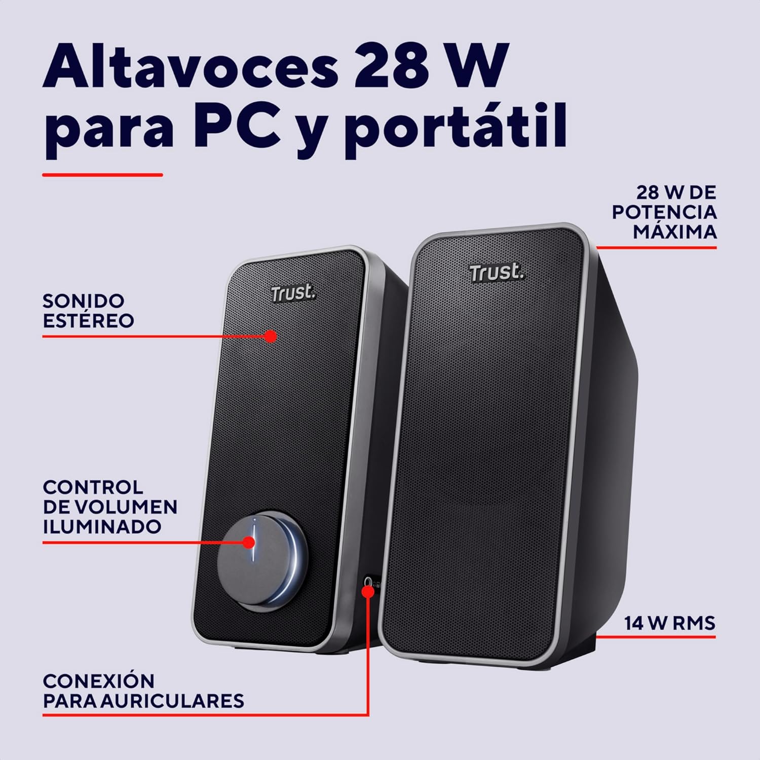 Altifalantes Trust Arys PC 14W - Imagem 2