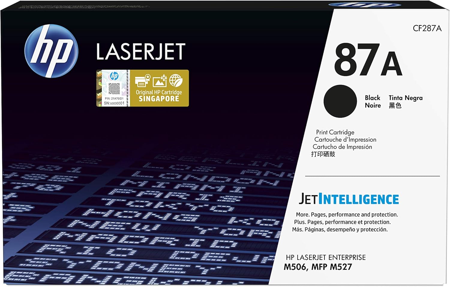 Cartucho Toner HP 87A Preto Original
