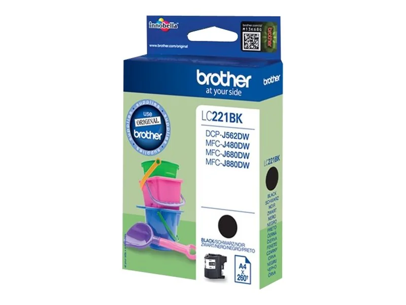 Tinteiro Brother LC221BK Preto Capacidade até 260 Páginas - Imagem 2