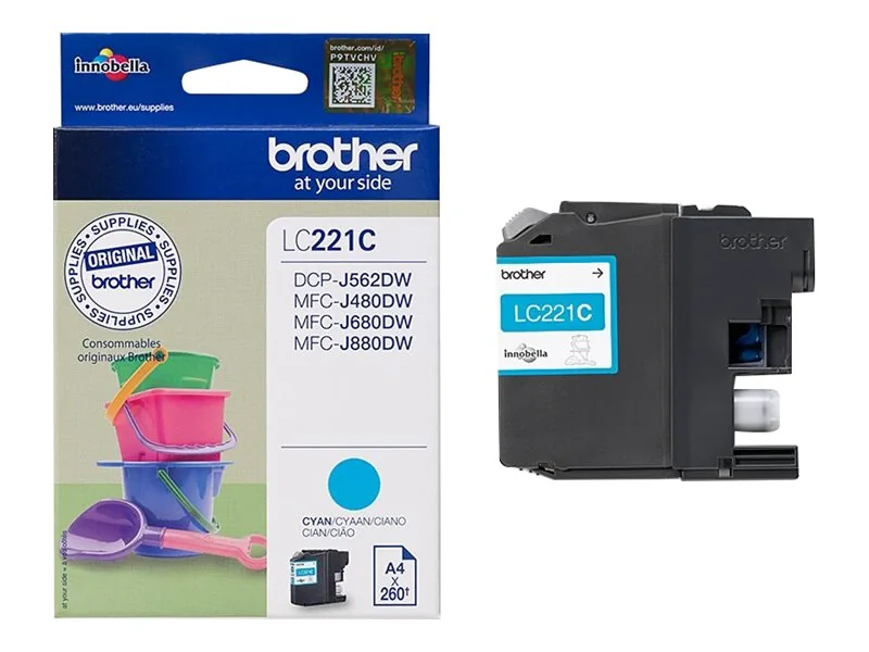 Tinteiro Brother LC221C Ciano Capacidade 260 Páginas - Imagem 5