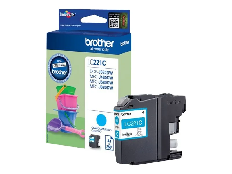 Tinteiro Brother LC221C Ciano Capacidade 260 Páginas - Imagem 3
