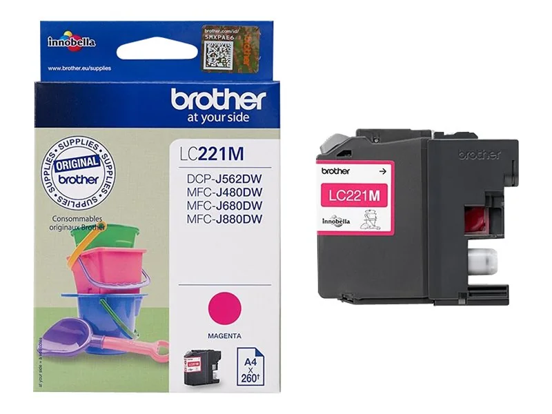 Tinteiro Brother LC221M Magenta Capacidade 260 Páginas - Imagem 3