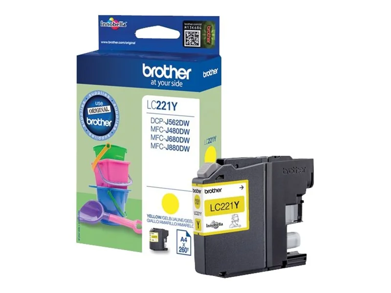 Tinteiro Brother LC221Y Amarelo 260 Páginas - Imagem 4