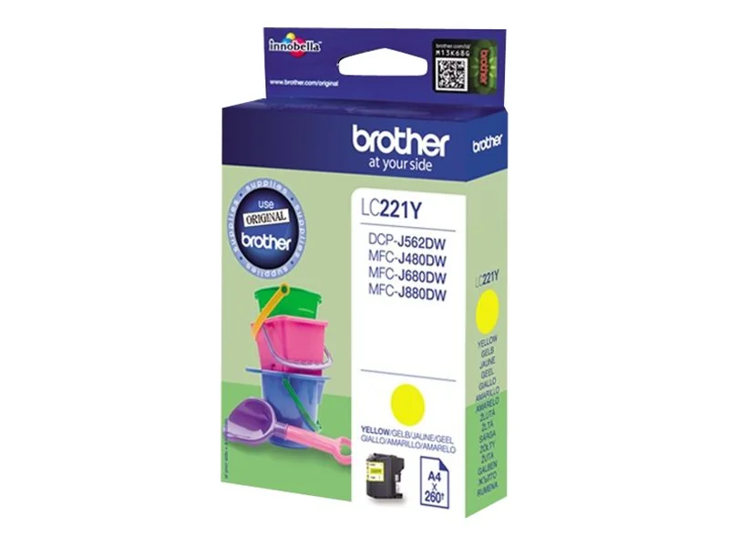 Tinteiro Brother LC221Y Amarelo 260 Páginas - Imagem 2