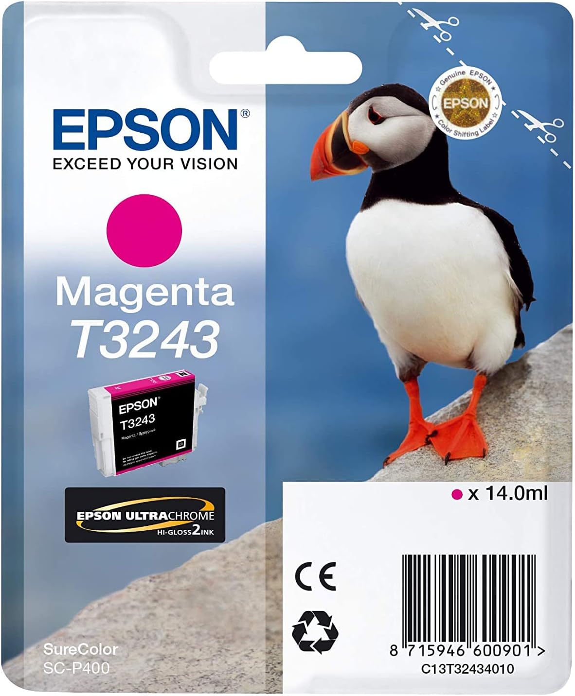 Tinteiro Epson T3243 14 ml Magenta Original - Imagem 1